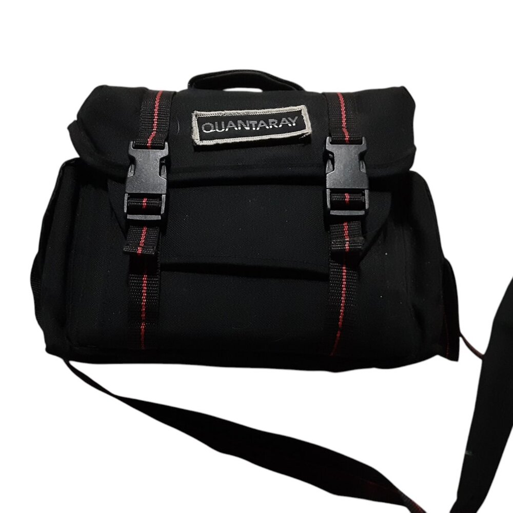 Quantaray Camera Bag Padded Shoulder Strap & Handle Carry Multi Pocket